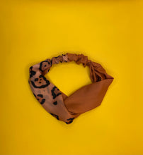 Load image into Gallery viewer, Leopard Print Satin Knotted Head Band