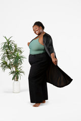 black silk robe for women