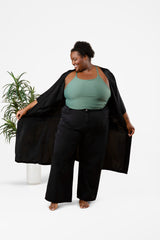 black silk robe for women