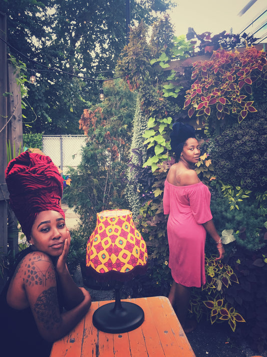 red head wrap blue head scarf women in head wraps