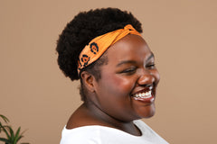Satin leopard print head band for women