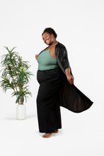 Load image into Gallery viewer, black silk robe for women

