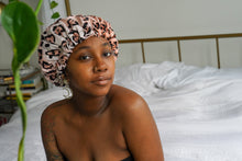 Load image into Gallery viewer, Leopard Print Satin Bonnet
