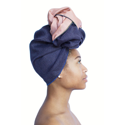 Blue and Pink head wrap adult womens 