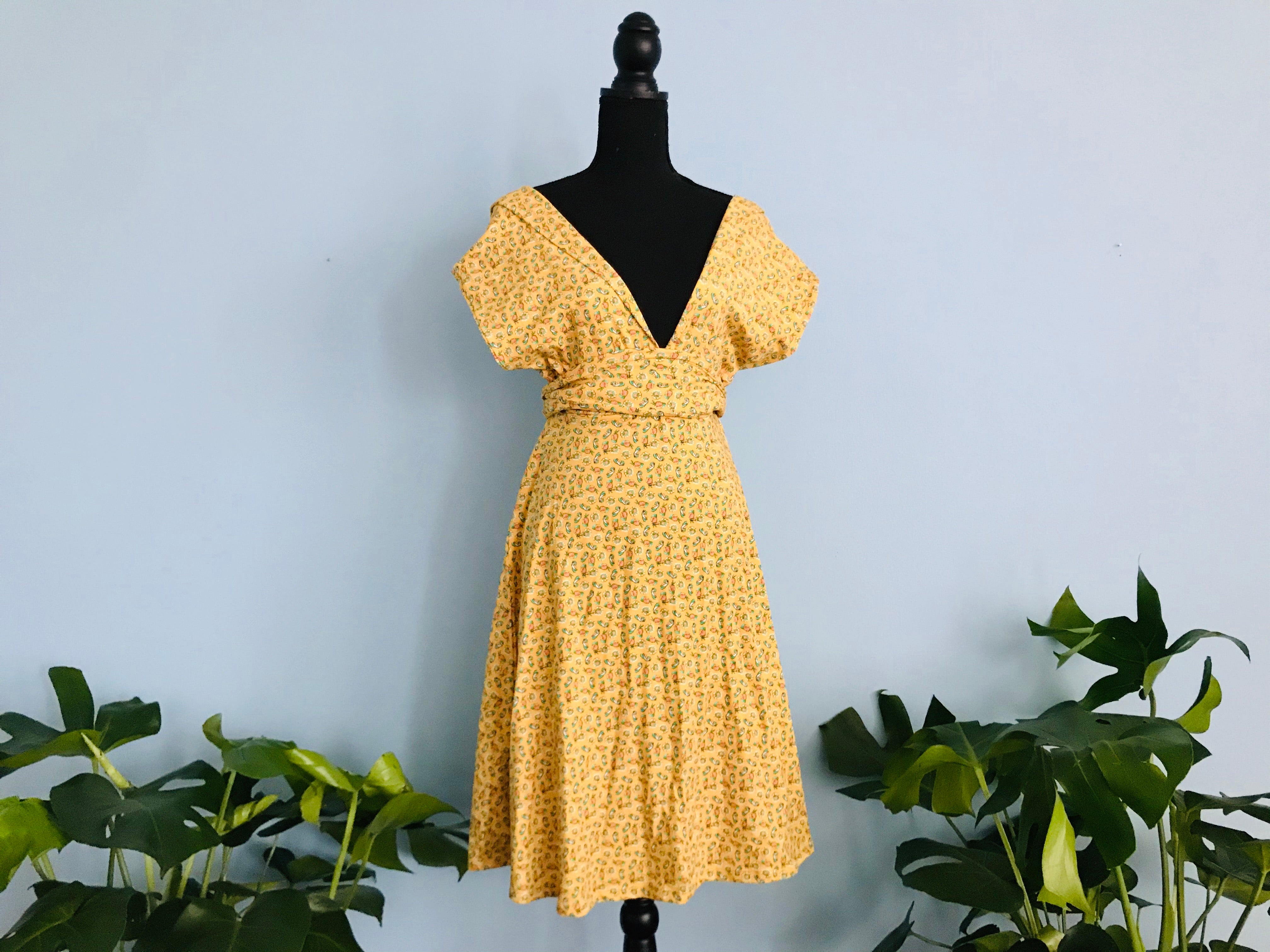 yellow convertible dress adult women